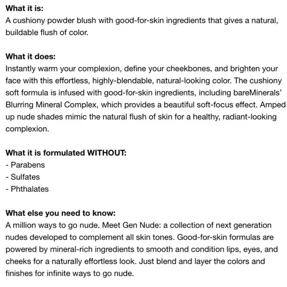 bareMinerals Gen Nude Blush - Call My Blush Full Size - Picture 6 of 8